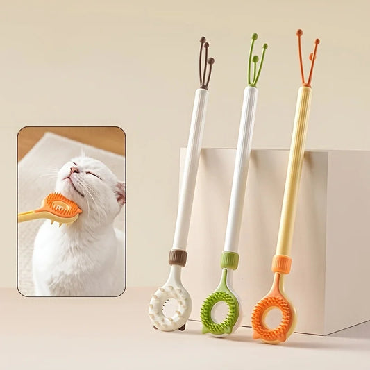 2 in 1 Retractable Cat Tickler Double Sided Massager Cat Teaser.