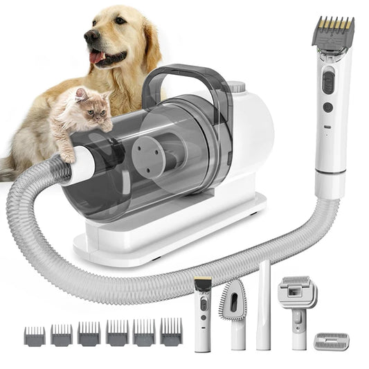 6 In 1 Pets Grooming Kits & Dog Hair Vacuum Powerful Suction for Long or Short Hair
