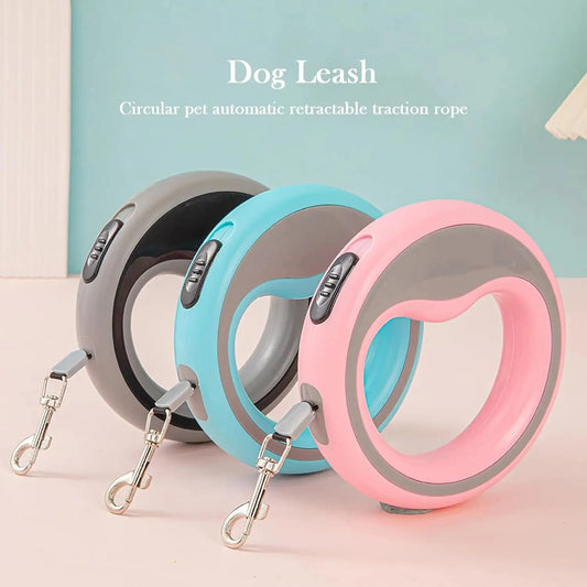 Heavy-Duty Retractable Dog Leash – Strong Nylon Tape with One-Handed Brake & Tangle-Free Design